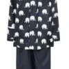 CeLaVi Regenanzug Dunkelblau Mit Weissen Elefanten Set Regenhose + Regenjacke
