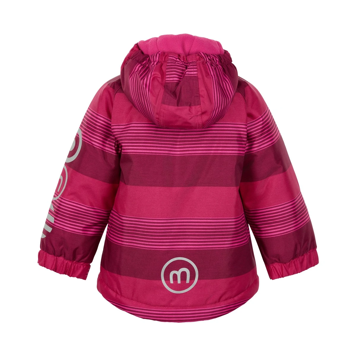 Minymo Winterjacke Le93 Doppelzipper Vivacious Pink Gestreift 2 Minymo Winterjacke Le93 Doppelzipper Vivacious Pink Gestreift – Bild 2