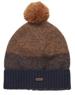 Minymo Strickmütze Blockstreifen Wintermütze Beanie Mit Bommel