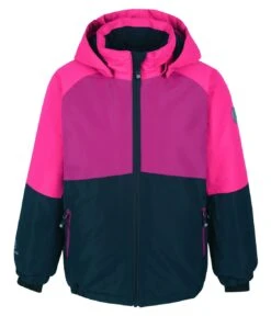 Color Kids Mädchen Winterjacke Pink/navy Skijacke Wasserdicht