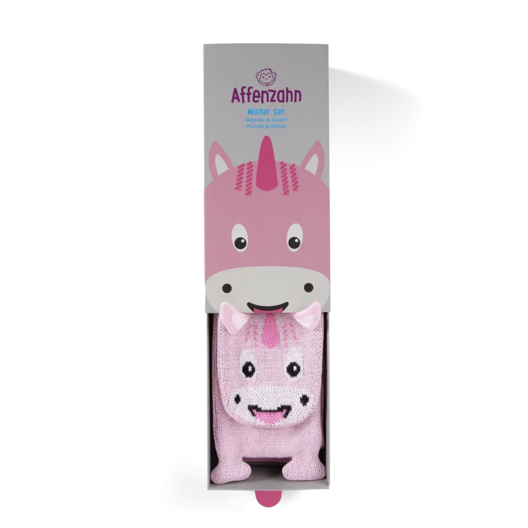 Affenzahn Mütze & Schal Set EINHORN Im Geschenkkarton 3 Affenzahn Mütze & Schal Set EINHORN Im Geschenkkarton – Bild 3