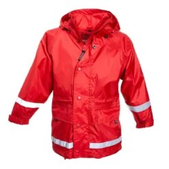 BMS Atmungsaktive Kinder Regenjacke Rot
