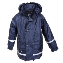 BMS Atmungsaktive Kinder Regenjacke Marine Blau