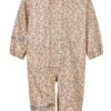 Celavi Regenoverall Blümchen Sandbeige/rosa Einteiler