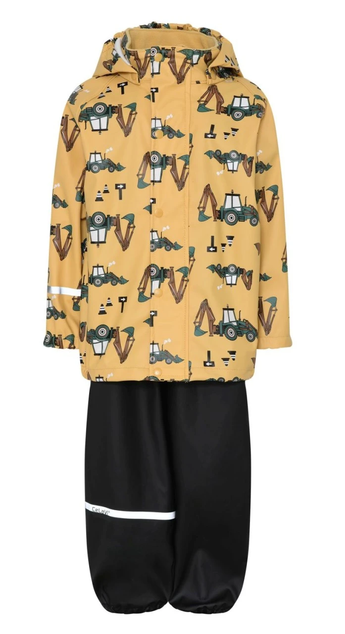 CeLaVi Regenset Traktor Baggerlader Zweiteiler Regenanzug Strohgelb/schwarz 1 CeLaVi Regenset Traktor Baggerlader Zweiteiler Regenanzug Strohgelb/schwarz
