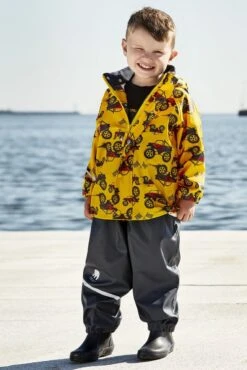 CeLaVi Regen-Set Gelb/schwarz Autos -Kinderbekleidungsgeschäft Celavi autos gelb regenset 1280x1280