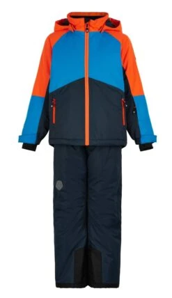 Color Kids Skianzug Blau/orange Set Skihose + Skijacke Wasserdicht