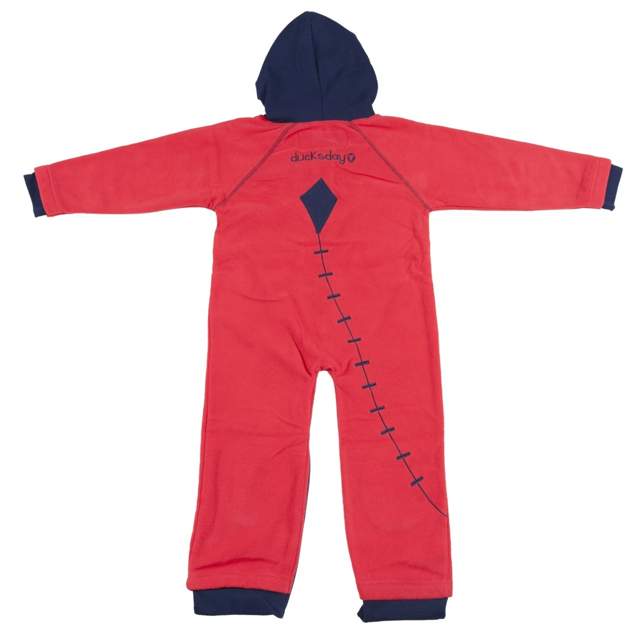 Ducksday Fleeceanzug Fleeceoverall Red / Blue 2 Ducksday Fleeceanzug Fleeceoverall Red / Blue – Bild 2