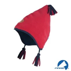 Finkid Pipo Red / Navy Winter Fleecemütze Mit Baumwollfutter
