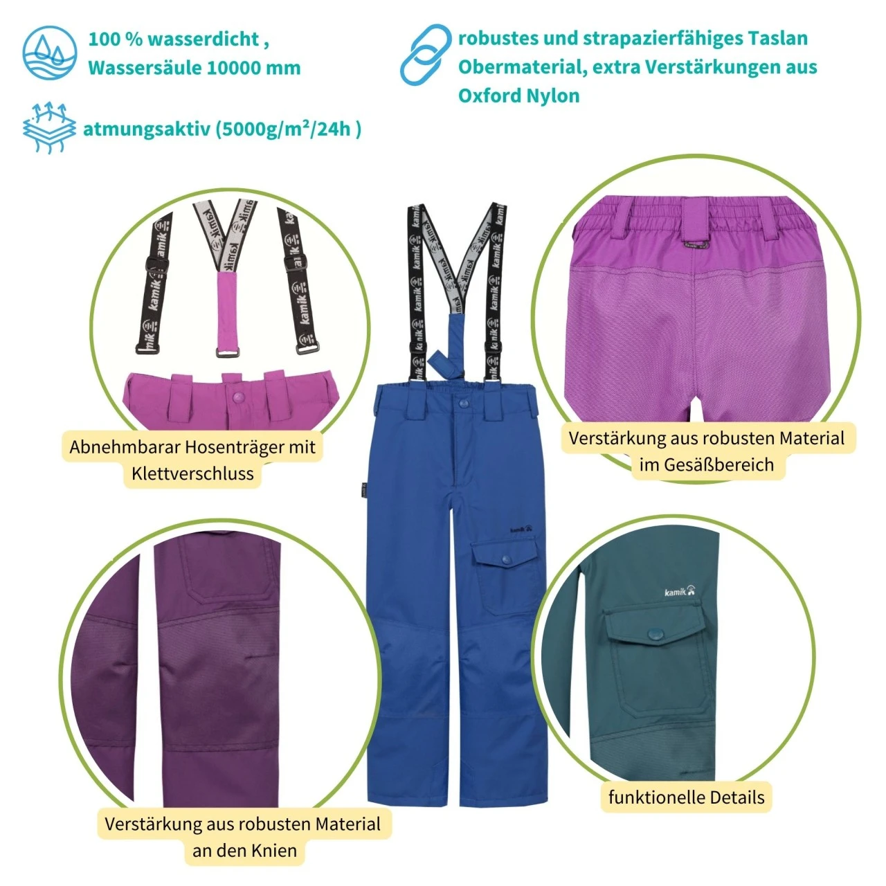 KAMIK Outdoorhose Waldkinder Funktionshose BLAZE 2 Für Waldhüpfer 2 KAMIK Outdoorhose Waldkinder Funktionshose BLAZE 2 Für Waldhüpfer – Bild 2