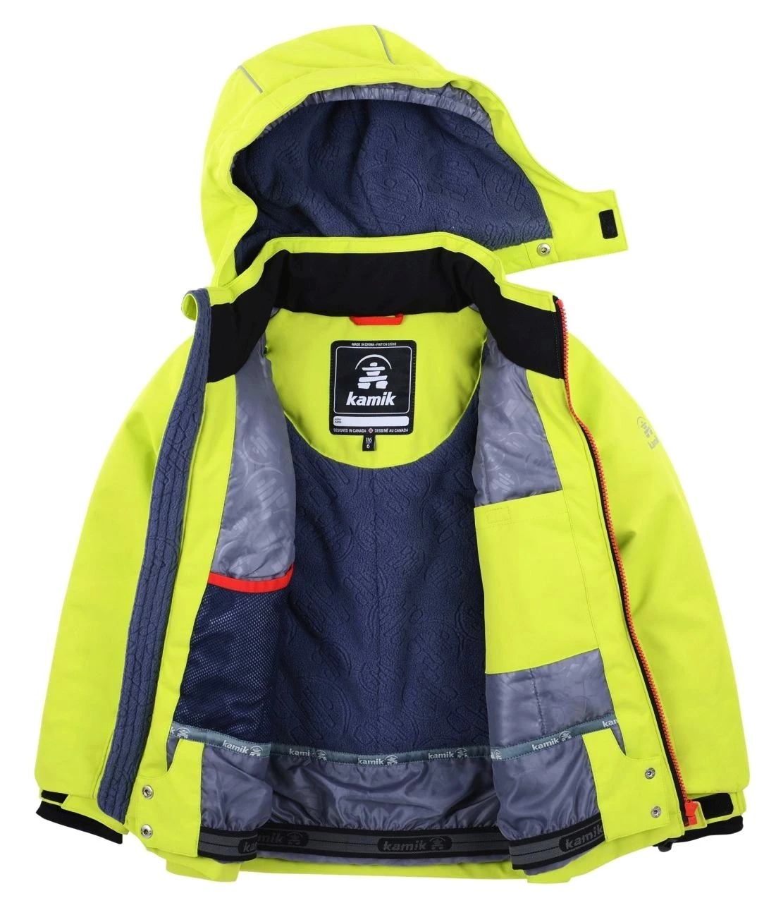 Kamik BENJI Lemon Leaf Kinder Winterjacke Wasserdicht 2 Kamik BENJI Lemon Leaf Kinder Winterjacke Wasserdicht – Bild 2