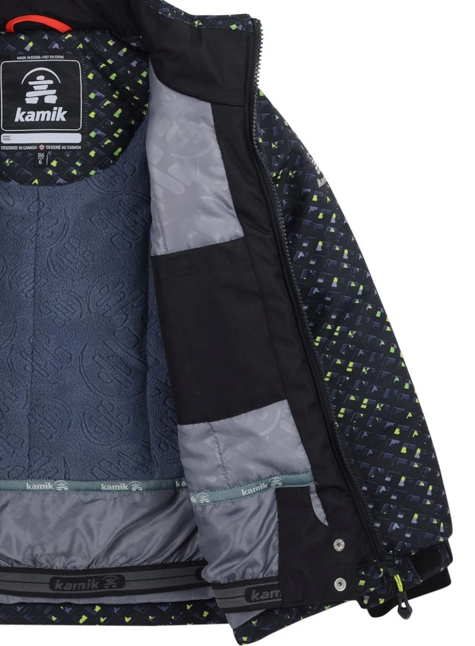 Kamik BENNON NON STOP Kinder Thermo Winterjacke Schwarz 4 Kamik BENNON NON STOP Kinder Thermo Winterjacke Schwarz – Bild 4