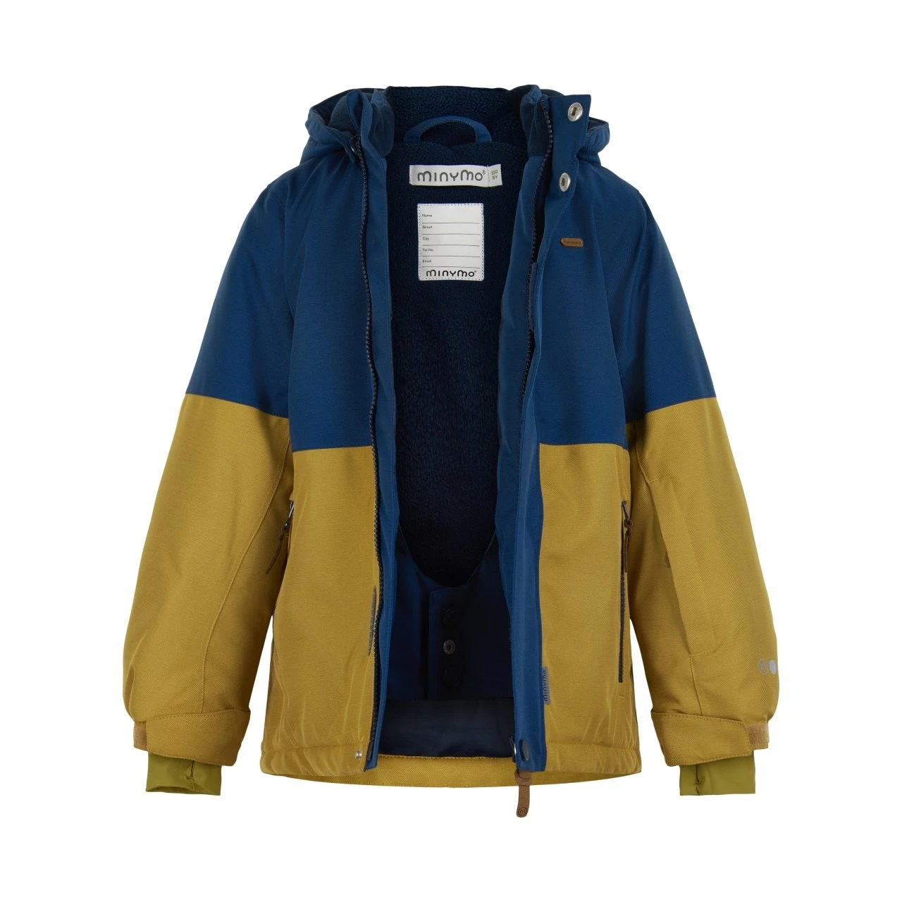 Minymo Winter Outdoorjacke Blau/gelb Wasserdicht 2 Minymo Winter Outdoorjacke Blau/gelb Wasserdicht – Bild 2