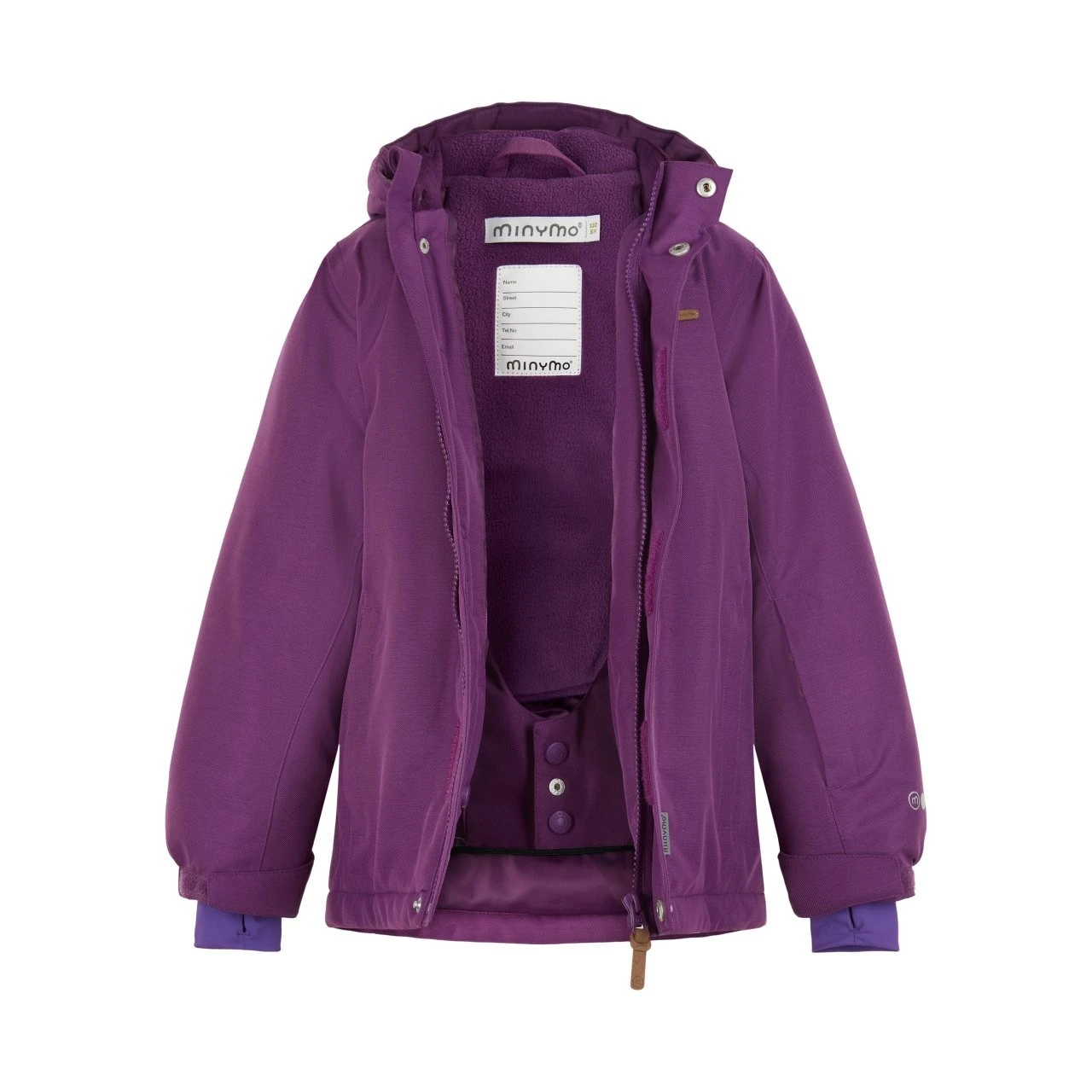Minymo Mädchen Winterjacke Purple Wasserdicht 2 Minymo Mädchen Winterjacke Purple Wasserdicht – Bild 2