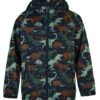 Minymo Jungen Softshelljacke Dinos Blau/grün