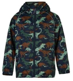 Minymo Jungen Softshelljacke Dinos Blau/grün