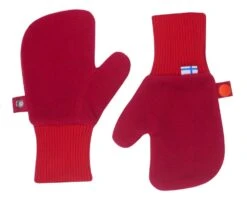 Finkid NUPUJUSSI Persian Red/grenadine Mädchen Fleece Fäustlinge