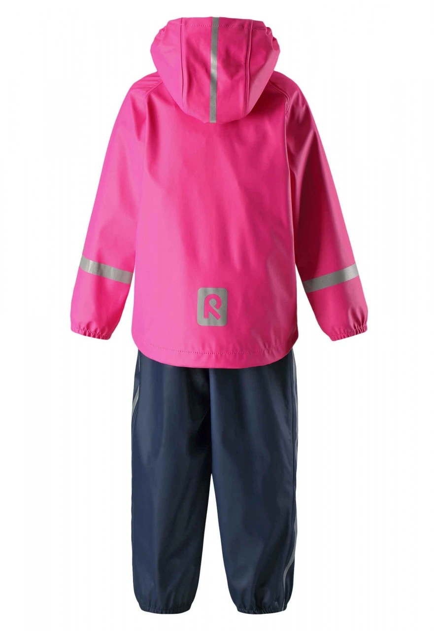 Reima Regenset TIHKU Pink/navy Regenhose Und Regenjacke 2 Reima Regenset TIHKU Pink/navy Regenhose Und Regenjacke – Bild 2