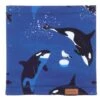 Walkiddy Kinder Loop Playful Orcas Blau Biobaumwolle GOTS