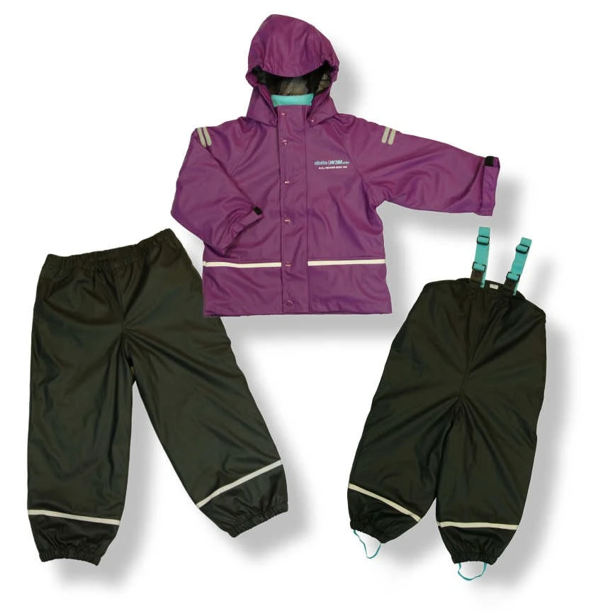 Abeko Thermo Matschanzug 2teilig SALME Lila/schwarz 1 Abeko Thermo Matschanzug 2teilig SALME Lila/schwarz