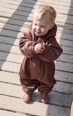 Celavi Thermo Matschanzug KØLIG Regenoverall Mit Fleecefutter -Kinderbekleidungsgeschäft baby matschanzug wasserdicht kastanie 1280x1280