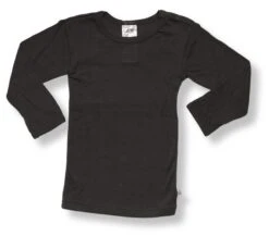 CeLaVi Care Baby Langarmshirt Wolle Schwarz Wollshirt