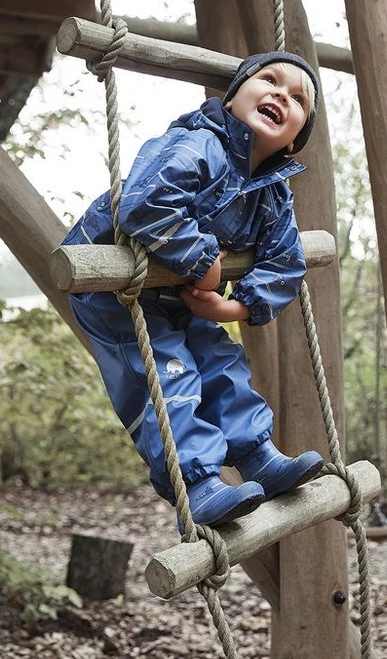 CeLaVi Thermo Regenhose + Regenjacke Kombi Winter Regenanzug Rakete Blau 2 CeLaVi Thermo Regenhose + Regenjacke Kombi Winter Regenanzug Rakete Blau – Bild 2