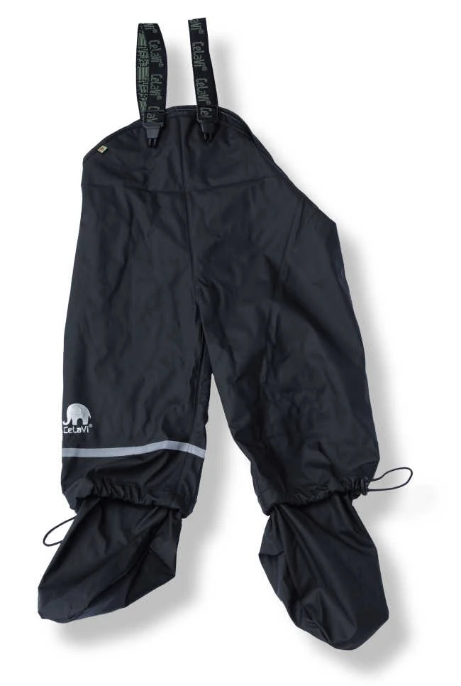 CeLaVi Buddelhose Matschhose Schwarz Mit Integrierten Füßlingen Für Krabbelkinder 1 CeLaVi Buddelhose Matschhose Schwarz Mit Integrierten Füßlingen Für Krabbelkinder