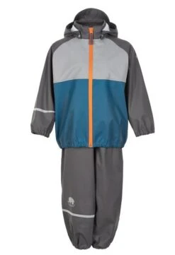 CeLaVi Jungen Regenanzug Graphit/vallerta Blau Set Regenhose + Regenjacke