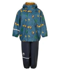 CeLaVi Regenanzug Zweiteiler Blau Mit Löwen + Palmen