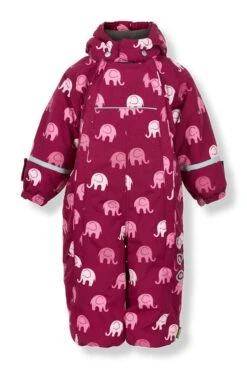 Celavi Schneeanzug Skianzug Elephants Beet Red / Rose
