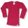 Celavi Wollshirt Pink Geringelt Langarmshirt Merino Schurwolle