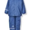 CeLaVi Thermo Regenhose + Regenjacke Kombi Winter Regenanzug Uni True Blue