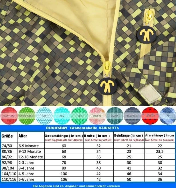 Ducksday Regenanzug Atmungsaktiv Oliv/gelb Regenoverall Clyde 2 Ducksday Regenanzug Atmungsaktiv Oliv/gelb Regenoverall Clyde – Bild 2
