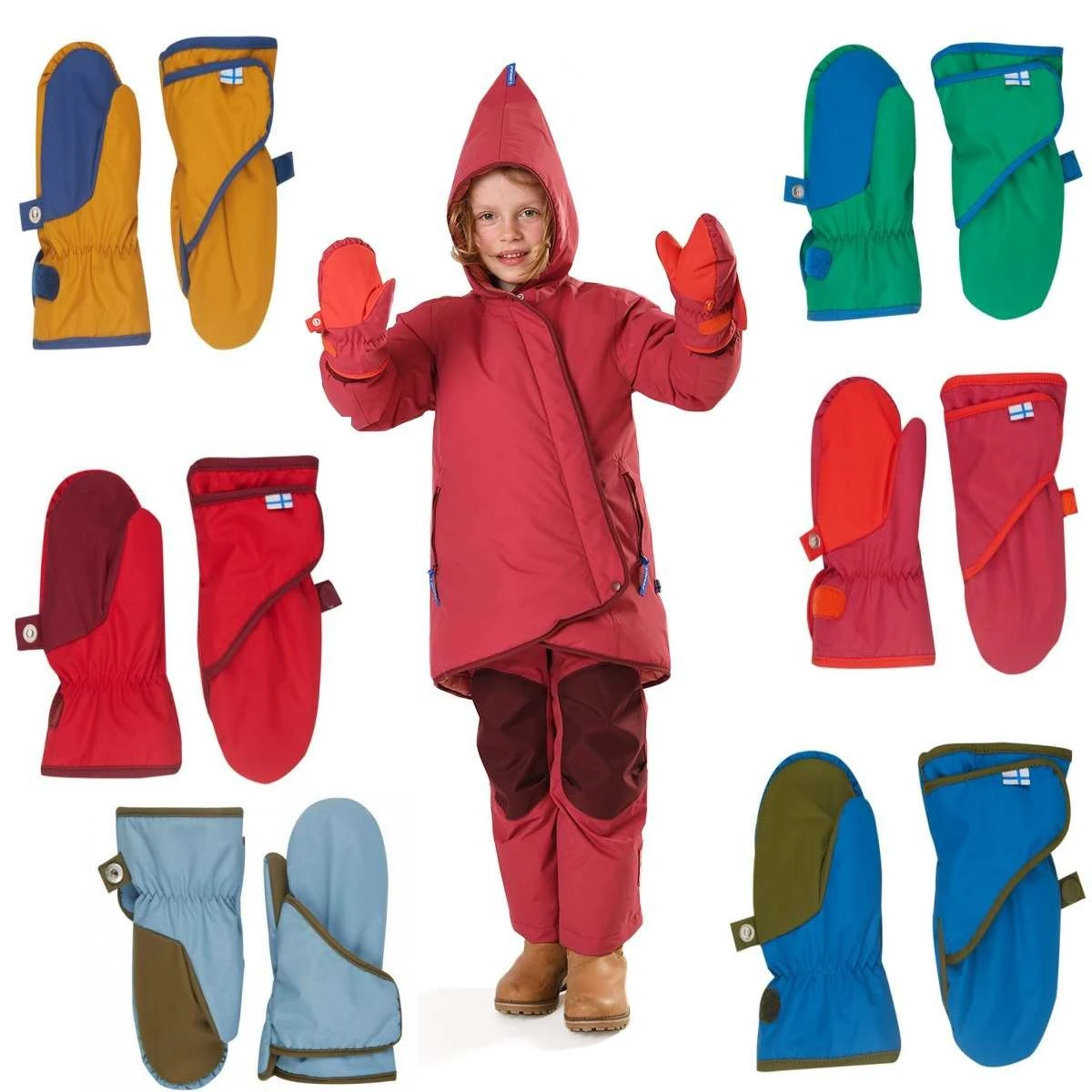 Finkid Lapanen Pepper/fire Thermo Handschuhe Fäustlinge Wasserfest 2 Finkid Lapanen Pepper/fire Thermo Handschuhe Fäustlinge Wasserfest – Bild 2