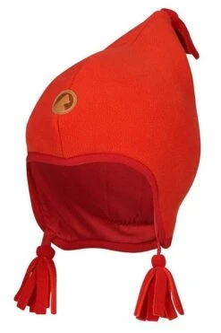Finkid Pipo Fire/red Winter Fleecemütze Mit Baumwollfutter