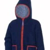 Finkid Tonttu Navy/red Fleecejacke / Zip-In Fleece Jacke Mit Kapuze
