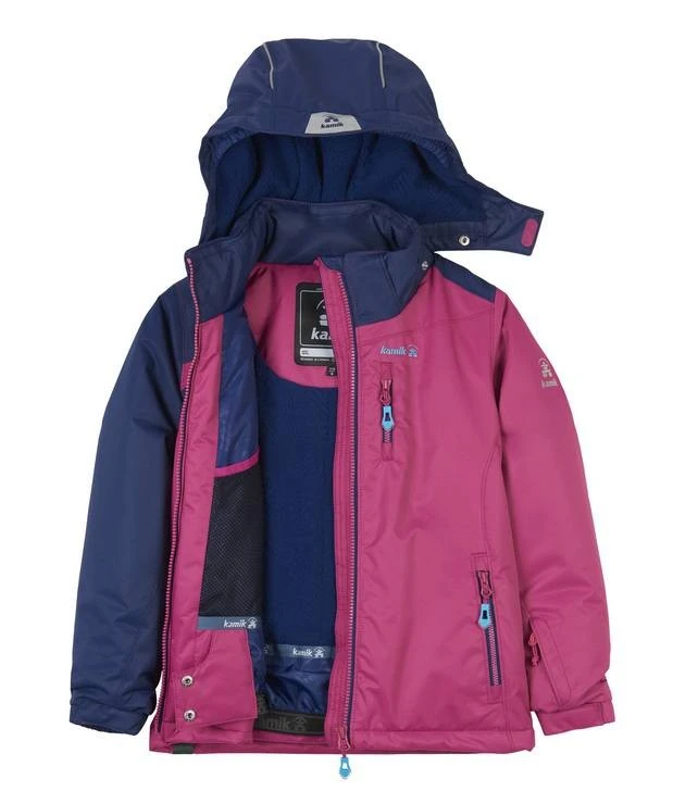 Kamik NOVA Pink/navy Mädchen Winterjacke 2 Kamik NOVA Pink/navy Mädchen Winterjacke – Bild 2
