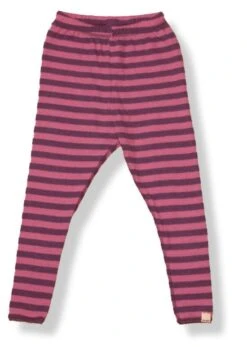Celavi Mädchen Leggings Lila Rosa Geringelt