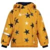 Minymo Winterjacke Golden Yellow Stars Wasserdicht Doppelzipper