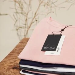 Minymo Langarmshirt Dunkelgrau Melange Viskose Aus Bambus -Kinderbekleidungsgeschäft minymo bambus kinder 1280x1280 7