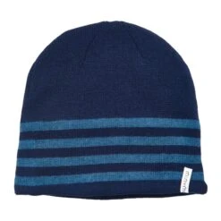 CeLaVi Minymo Kinder Wintermütze Wolle Blau Mit Blockstreifen LAS61