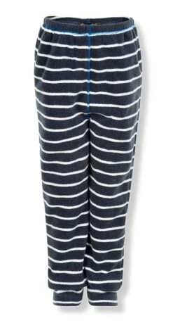 Minymo Kinder Fleecehose Le87 Navy/weiß Geringelt Mit Nautical Blue