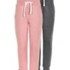 Minymo Mädchen Sweatpants Rosa/anthrazit Im 2er Pack Jogginghose
