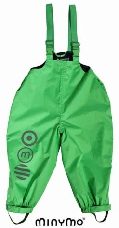 Minymo Baby Regenhose Mit Trägern Grün Eli04 Atmungsaktiv