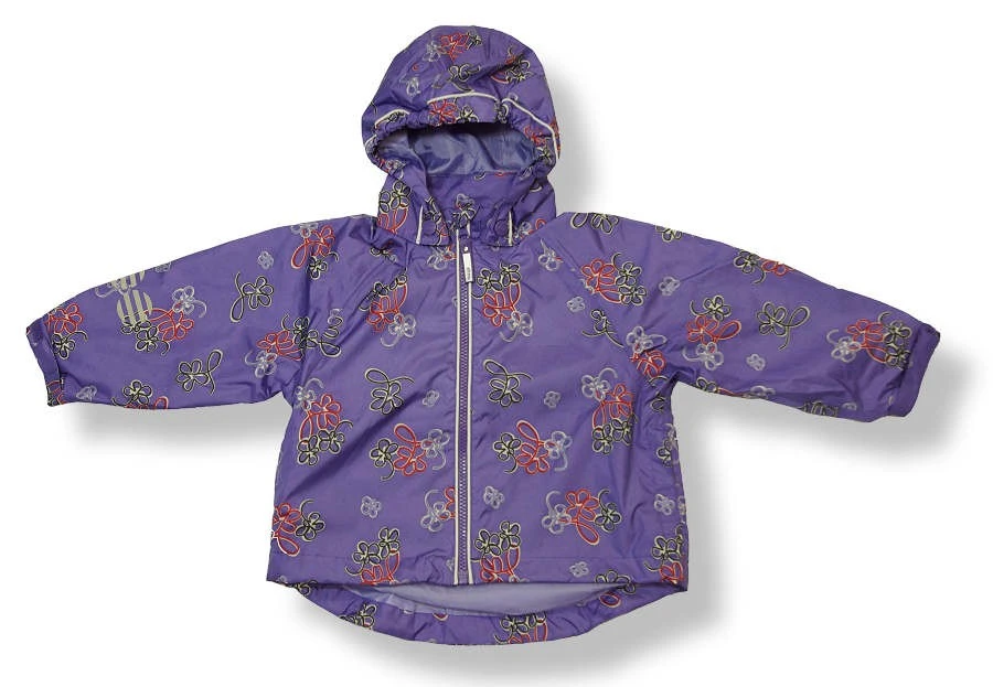 Minymo Mädchen Regenjacke Flieder Blumen 1 Minymo Mädchen Regenjacke Flieder Blumen