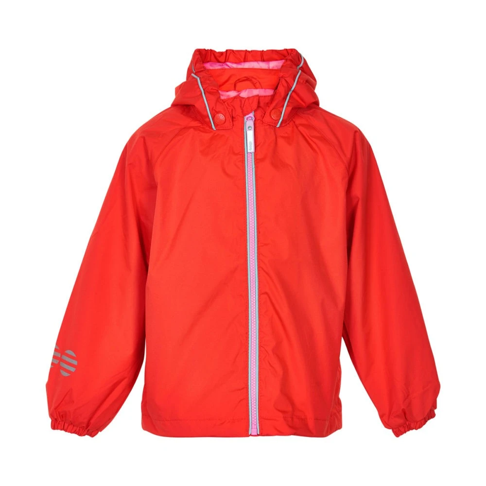 Minymo Mädchen Regenjacke Rot Atmungsaktiv 2 Minymo Mädchen Regenjacke Rot Atmungsaktiv – Bild 2