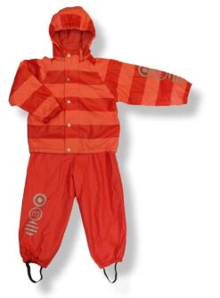 Minymo Thermo Matschanzug Lena Rot/coral Winter Regenkombi Mit Fleecefutter
