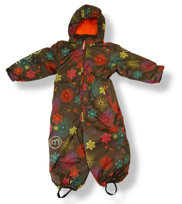 MINYMO Schneeanzug Atmungsaktiv Now12 Coffe Bean Braun Schneeflocken Skianzug Overall 1 MINYMO Schneeanzug Atmungsaktiv Now12 Coffe Bean Braun Schneeflocken Skianzug Overall