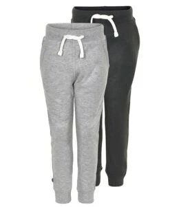 Minymo Jungen Sweathose Hellgrau/anthrazit Im 2er Pack Jogginghose